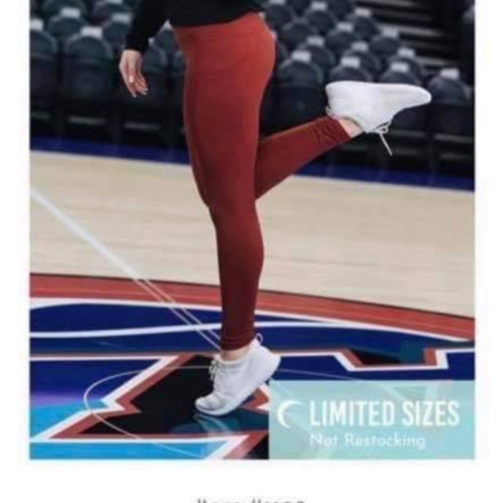 Zyia burnt rose leggings size 4